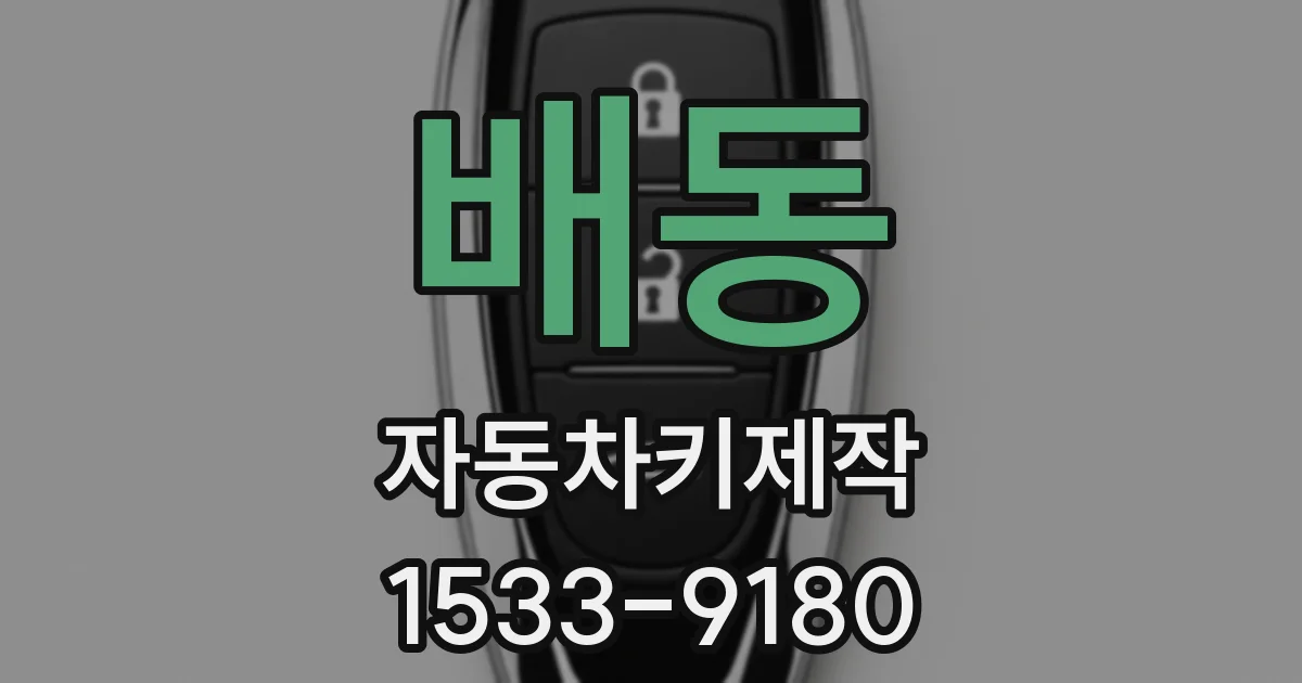 배동 자동차키제작