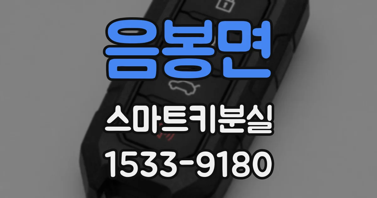 음봉면 스마트키분실