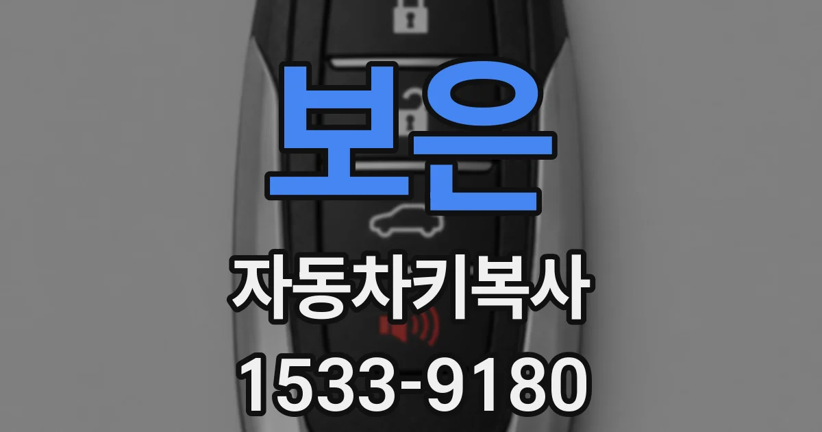 보은 자동차키복사