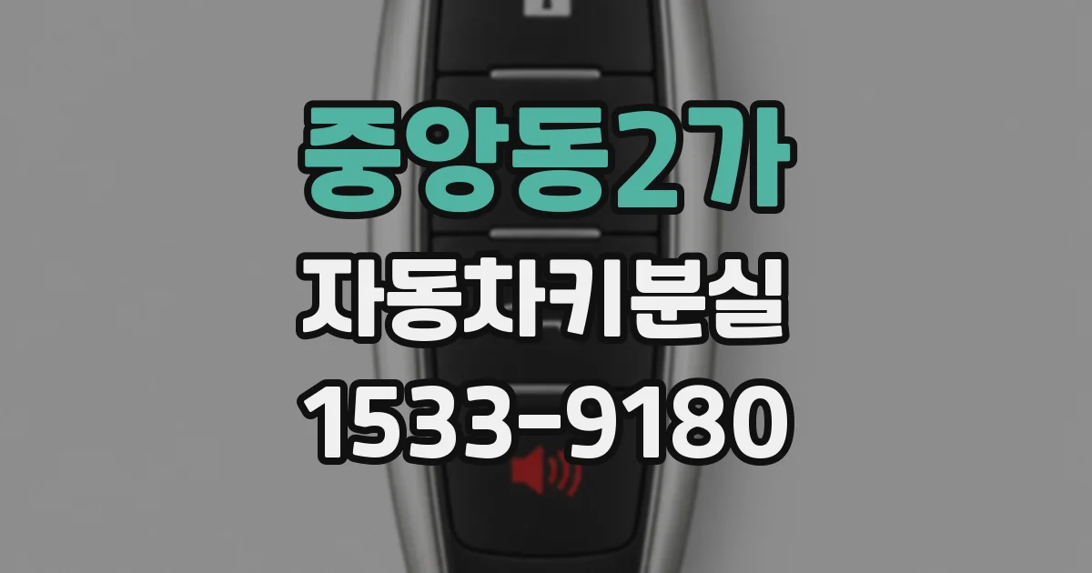 중앙동2가 자동차키분실