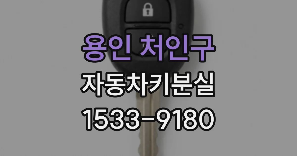 용인 처인구 자동차키분실