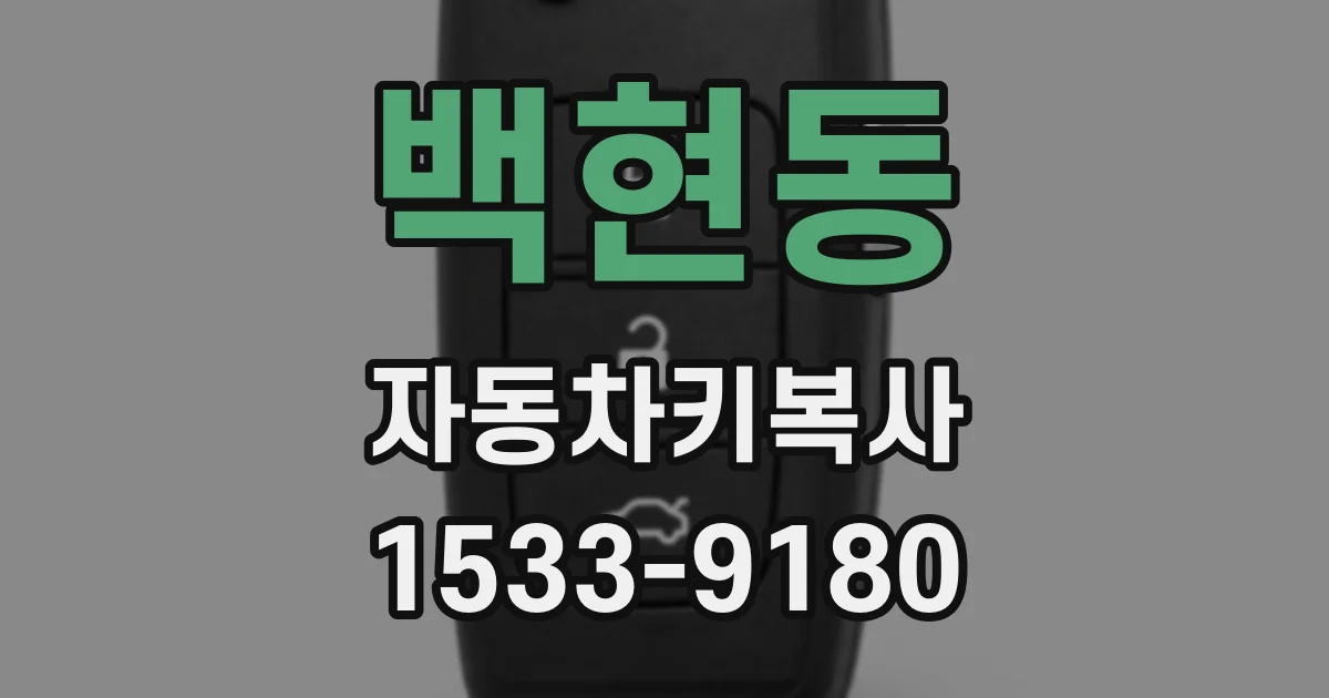 백현동 자동차키복사