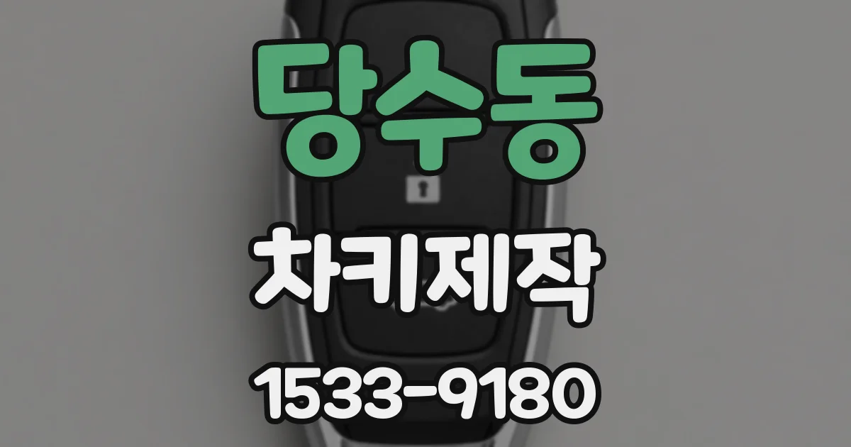 당수동 차키제작