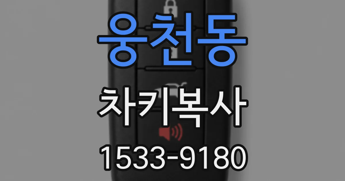 웅천동 차키복사