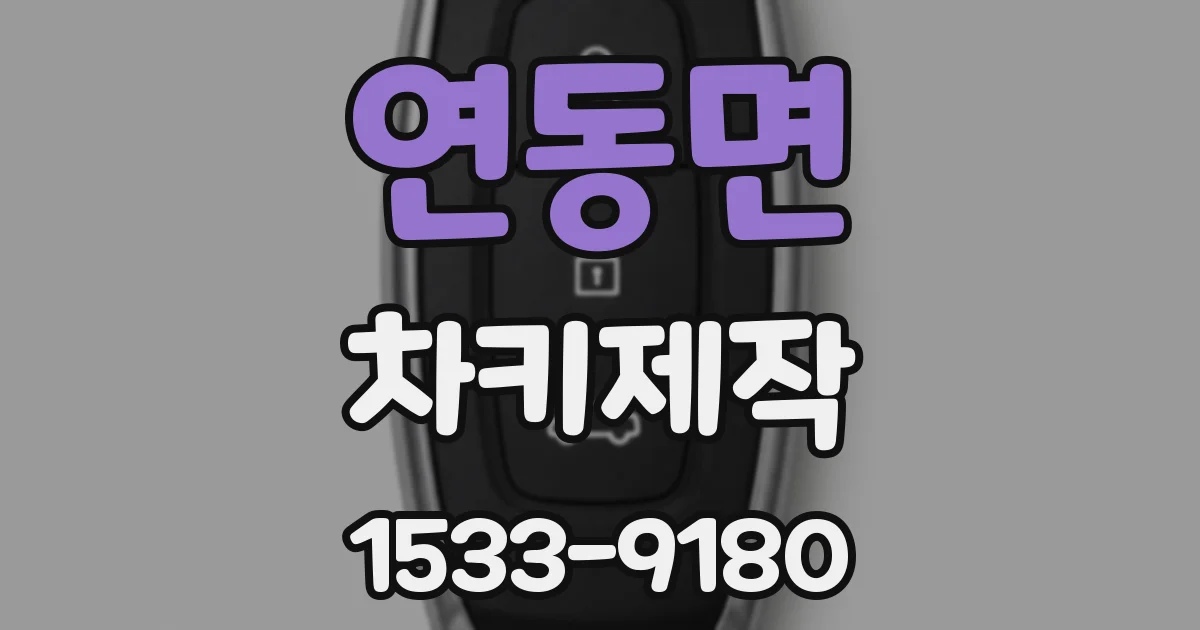연동면 차키제작
