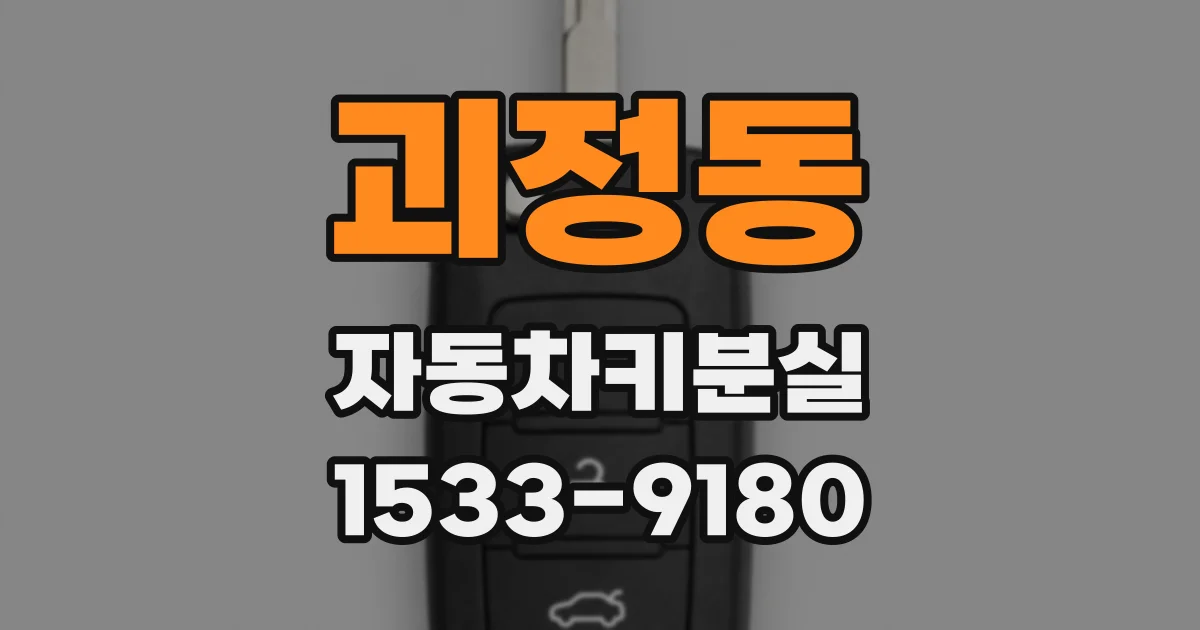 괴정동 자동차키분실