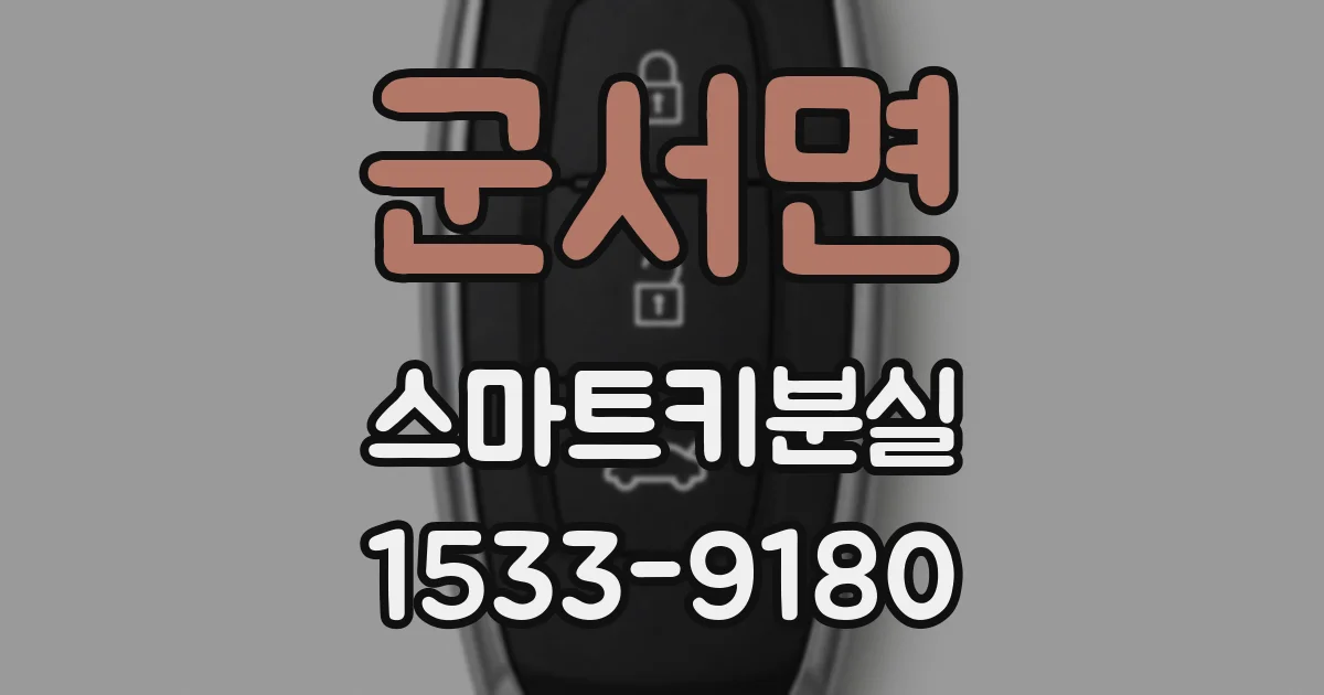 군서면 스마트키분실