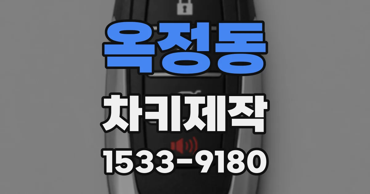 옥정동 차키제작