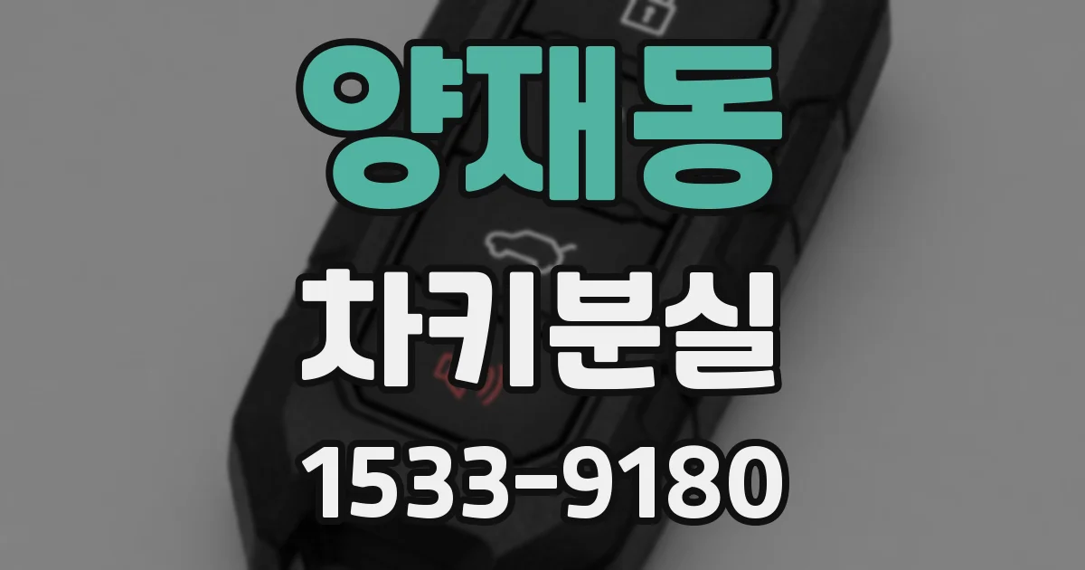 양재동 차키분실