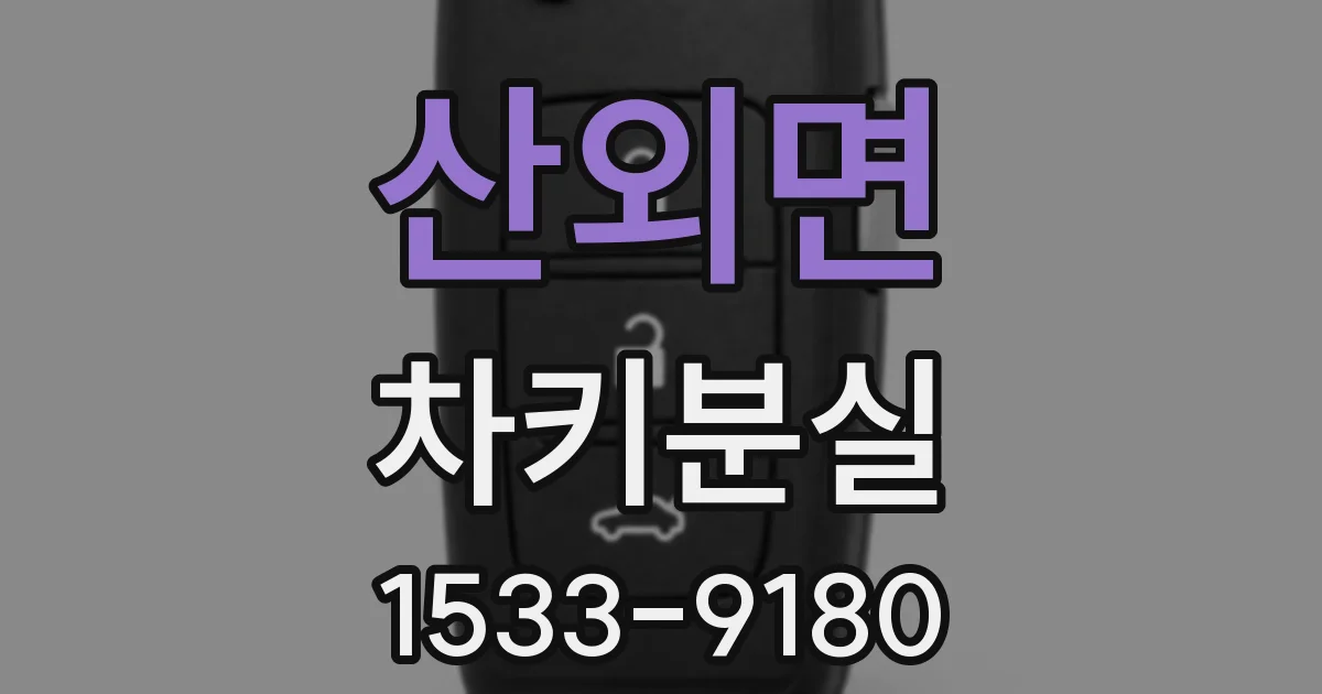 산외면 차키분실