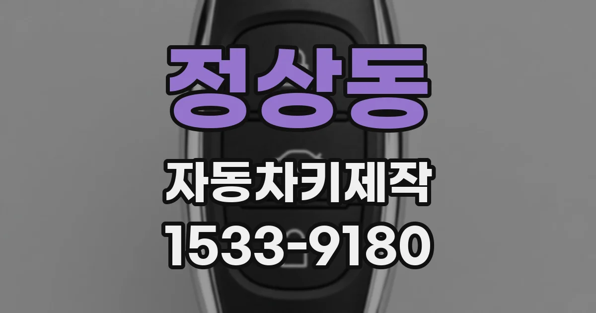 정상동 자동차키제작
