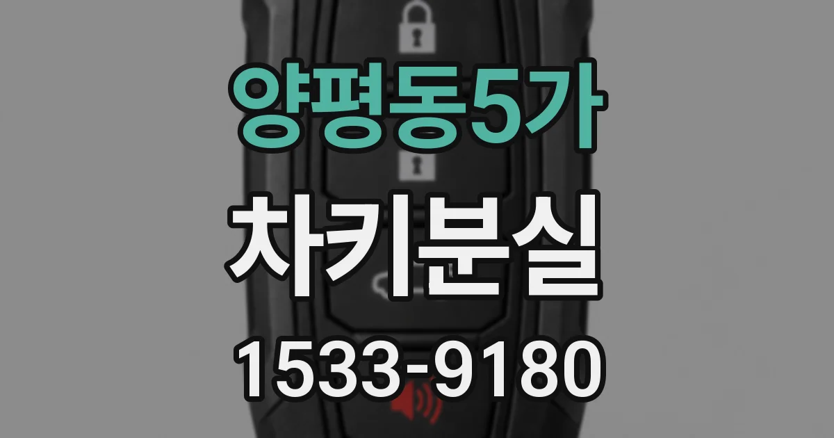 양평동5가 차키분실