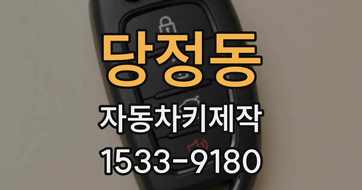 당정동 자동차키제작