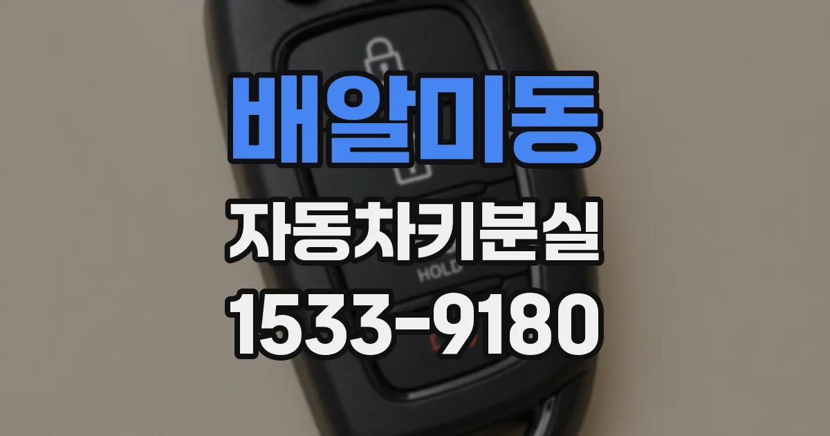 배알미동 자동차키분실