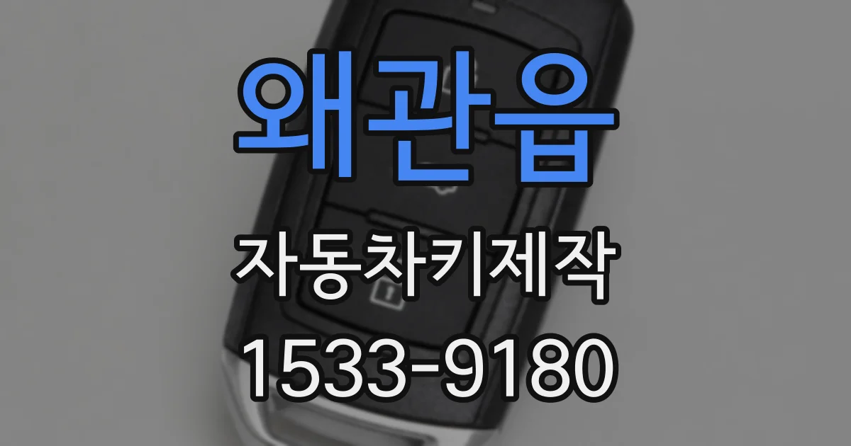 왜관읍 자동차키제작