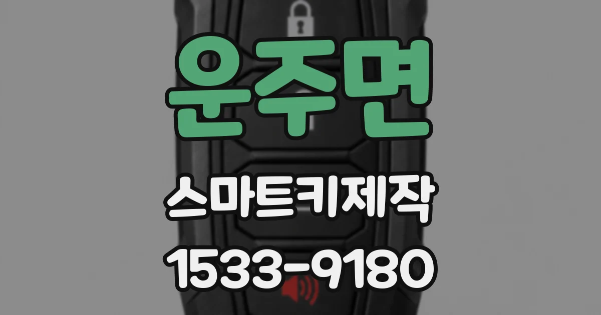 운주면 스마트키제작