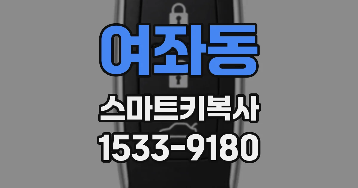여좌동 스마트키복사