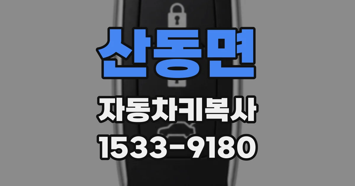 산동면 자동차키복사