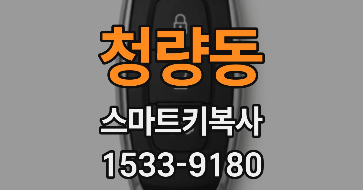 청량동 스마트키복사