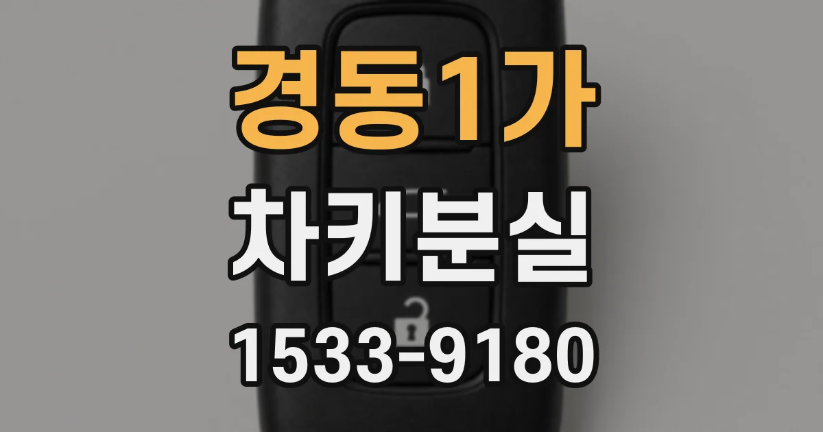 경동1가 차키분실
