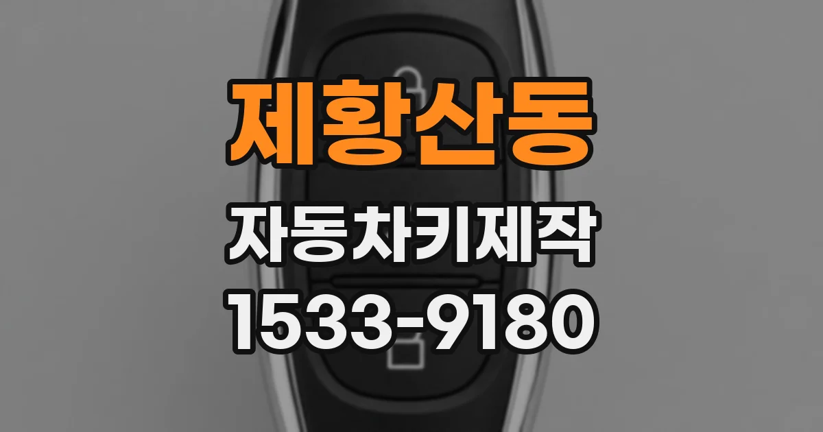 제황산동 자동차키제작