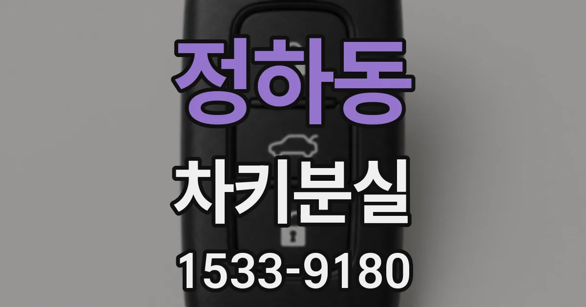 정하동 차키분실