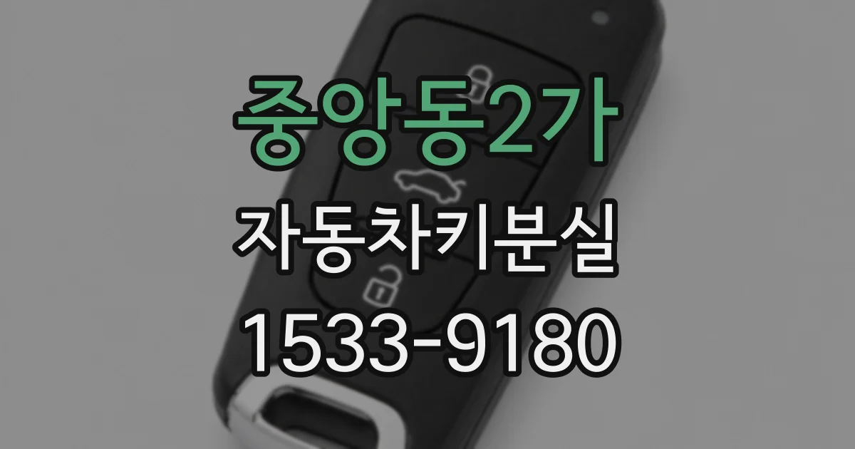 중앙동2가 자동차키분실