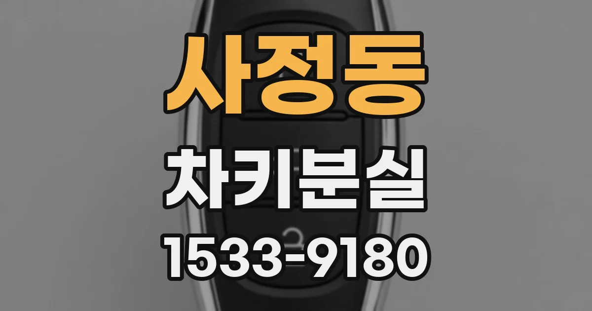 사정동 차키분실