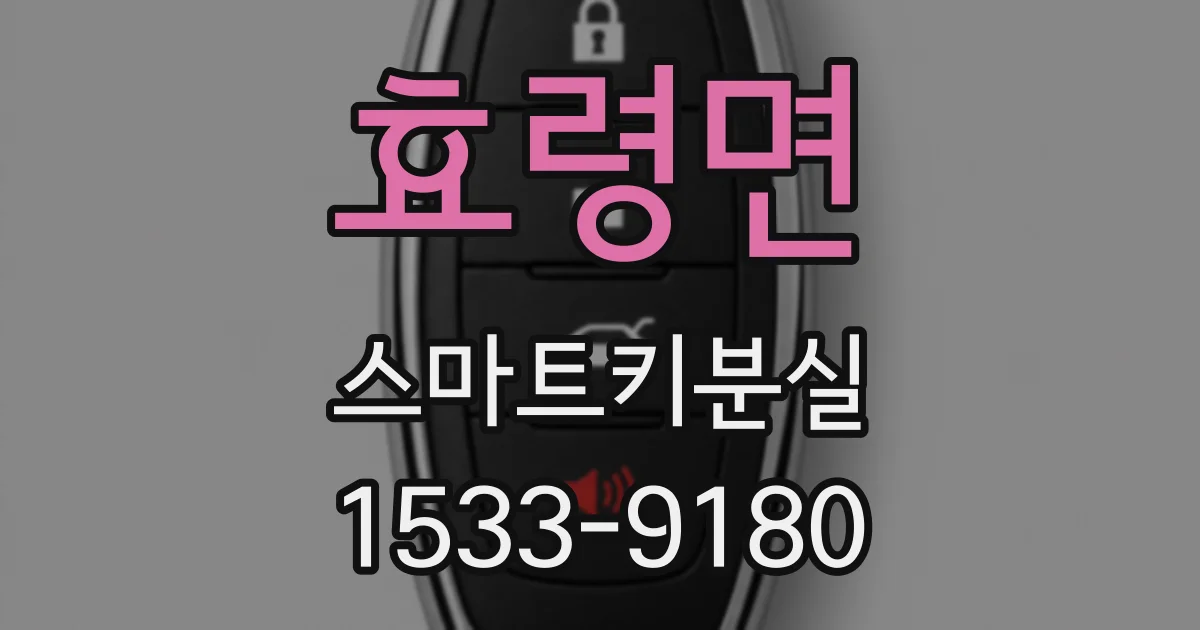 효령면 스마트키분실