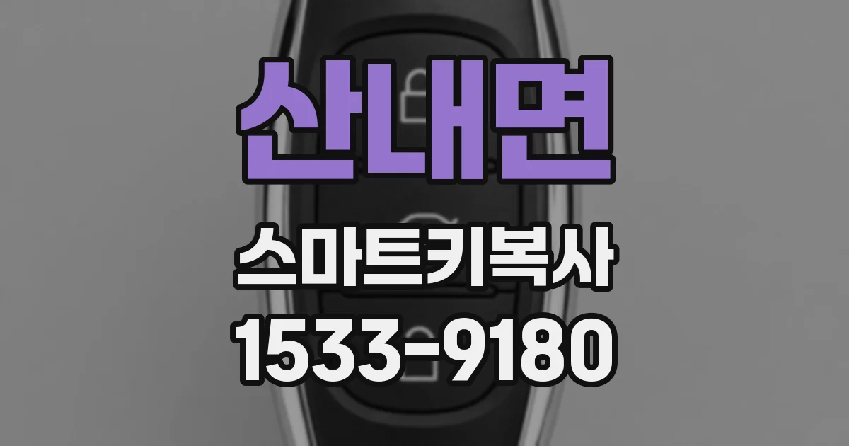 산내면 스마트키복사