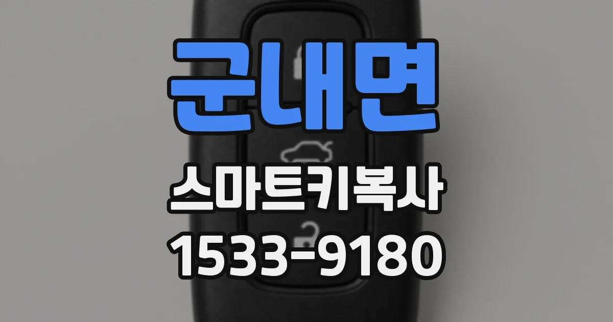 군내면 스마트키복사