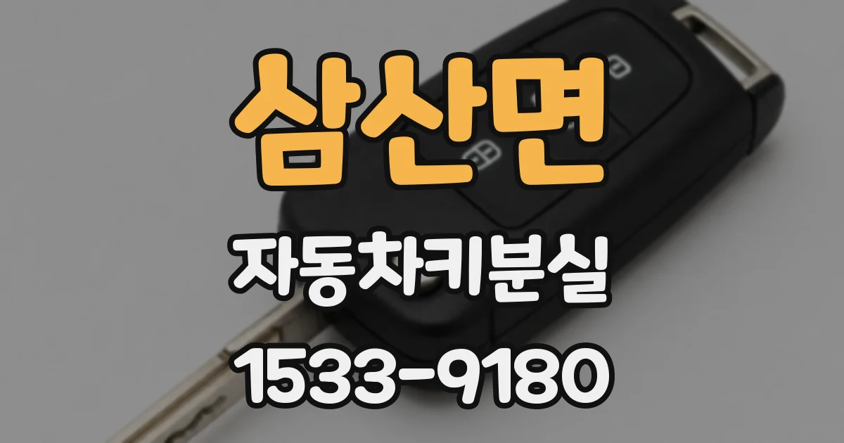 삼산면 자동차키분실