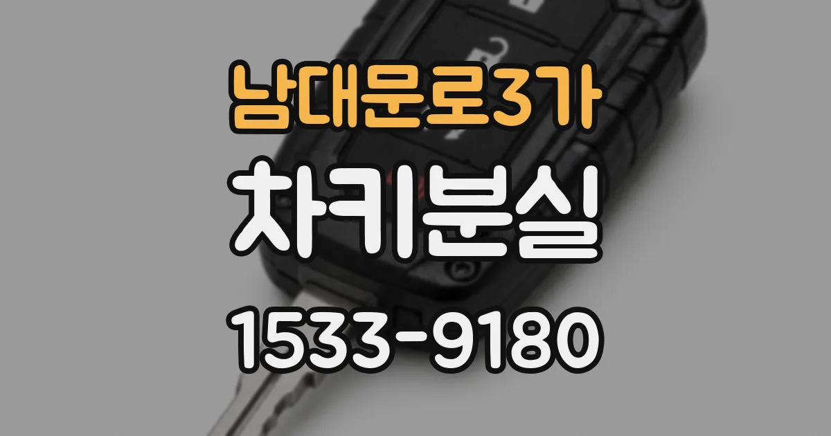 남대문로3가 차키분실