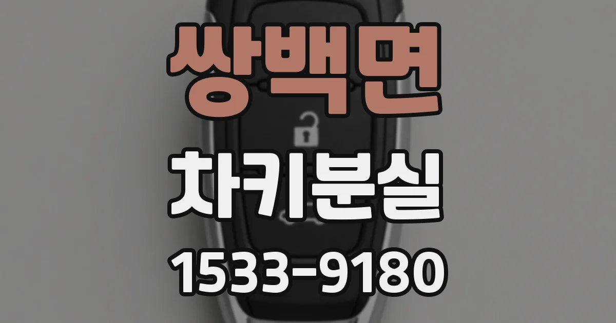 쌍백면 차키분실