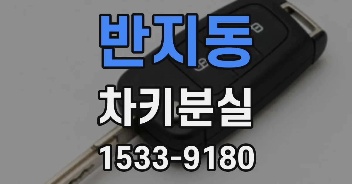 반지동 차키분실