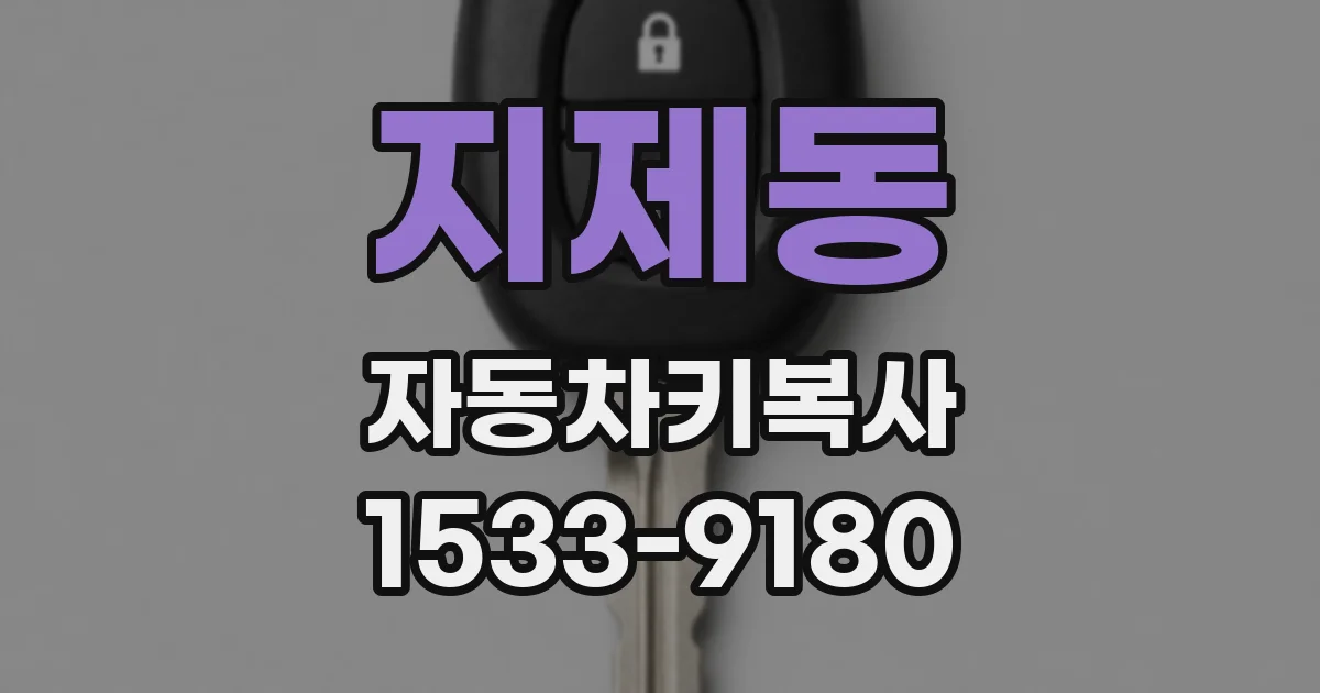 지제동 자동차키복사