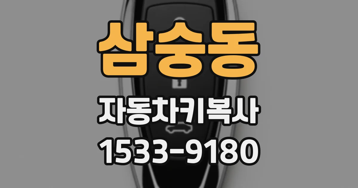 삼숭동 자동차키복사