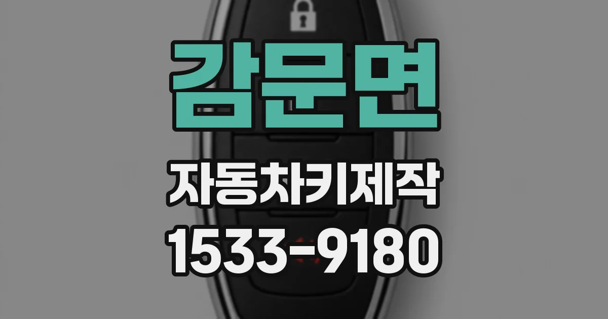 감문면 자동차키제작