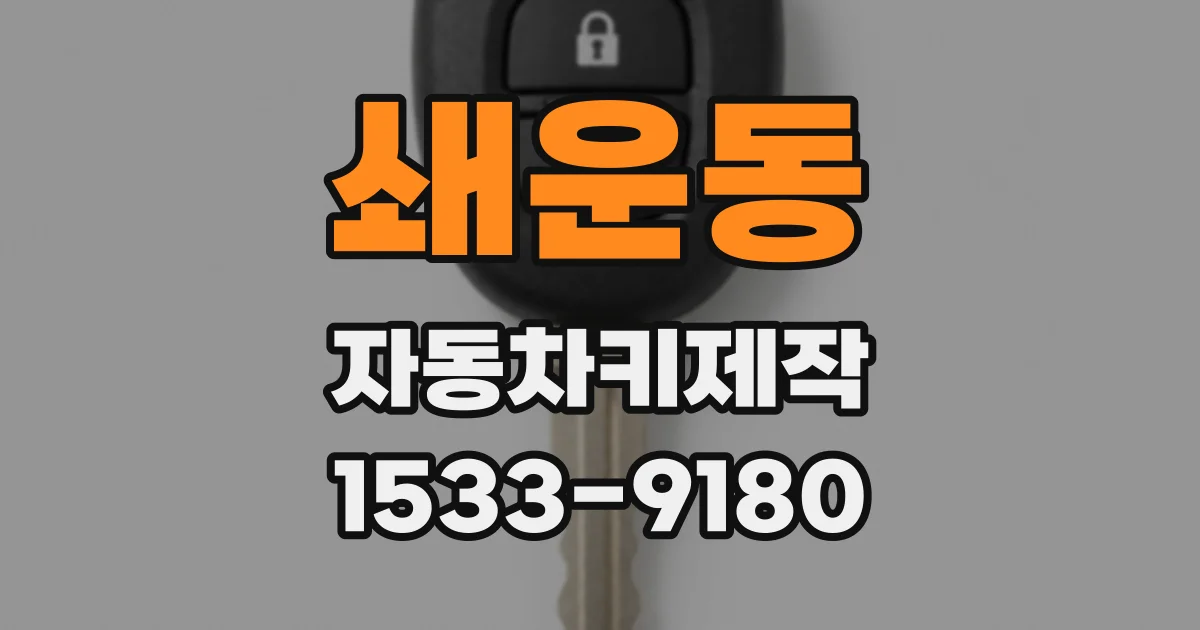 쇄운동 자동차키제작