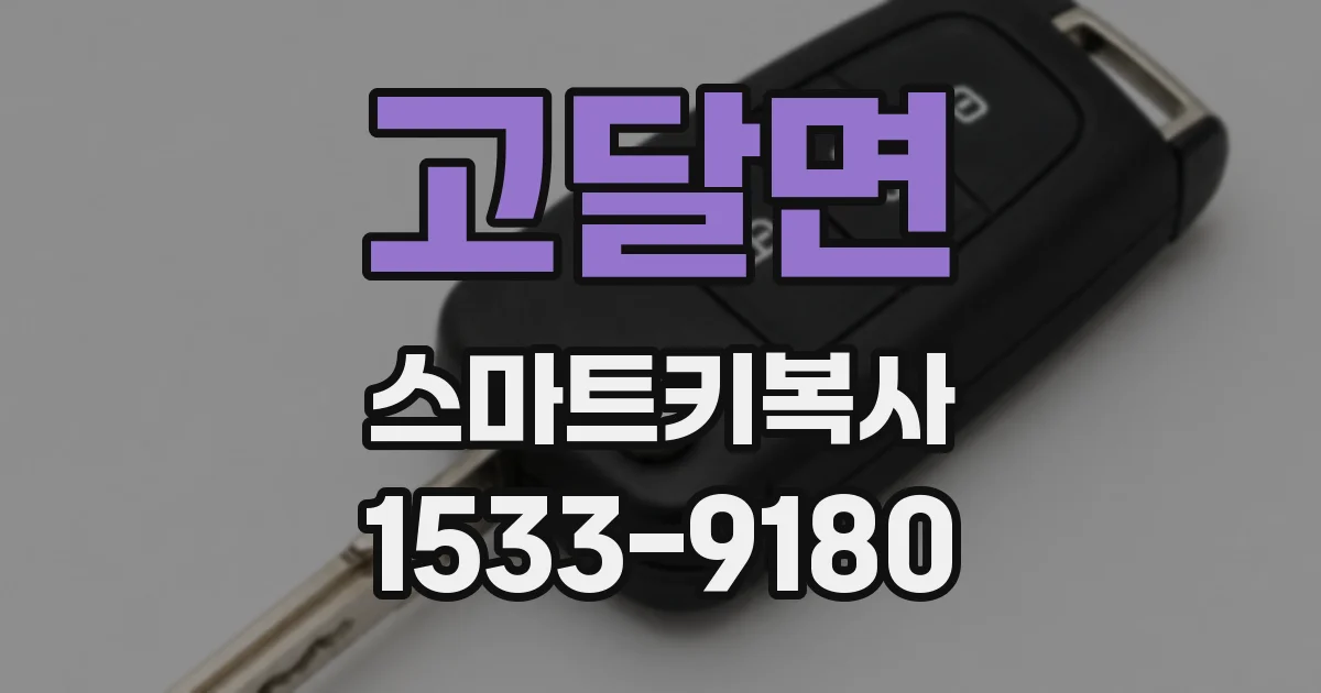 고달면 스마트키복사