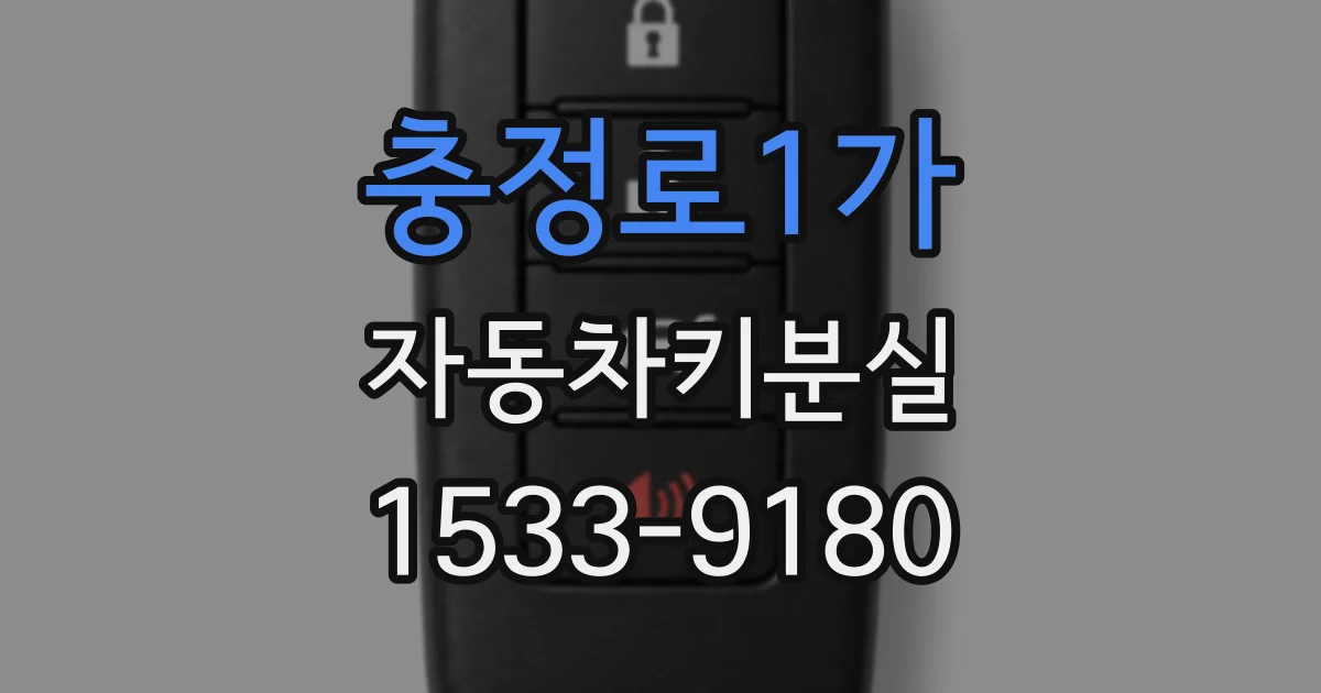 충정로1가 자동차키분실