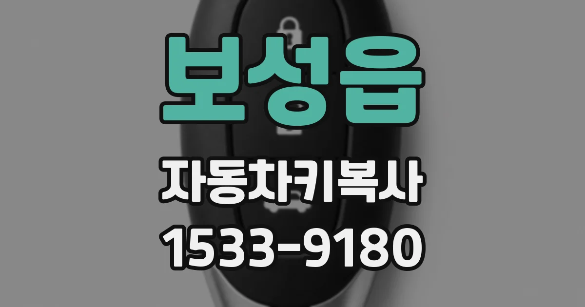 보성읍 자동차키복사