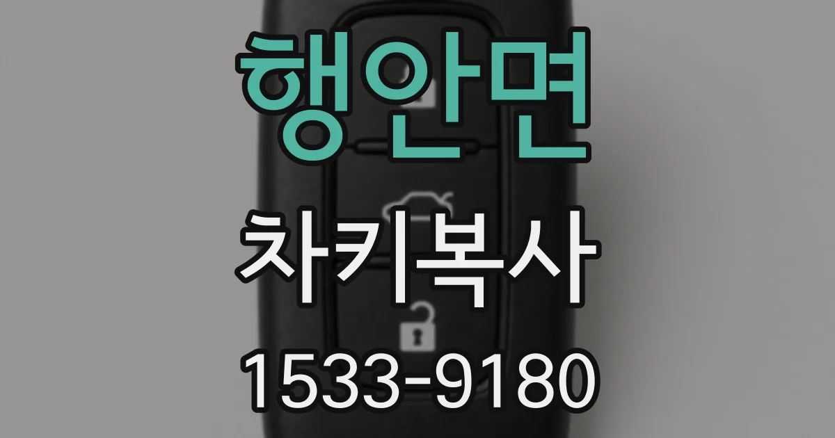 행안면 차키복사