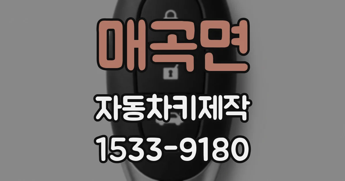 매곡면 자동차키제작