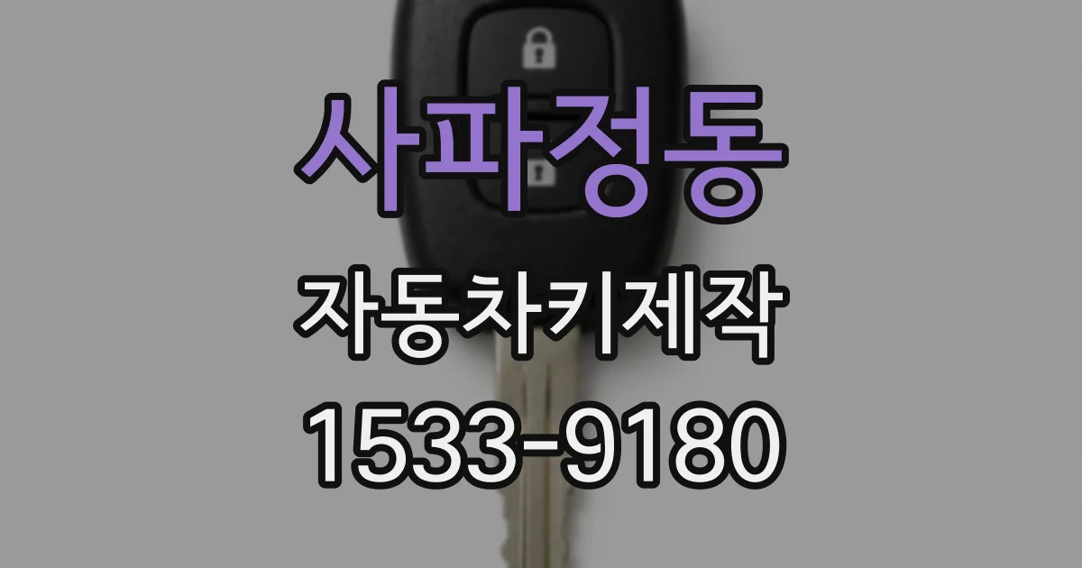사파정동 자동차키제작