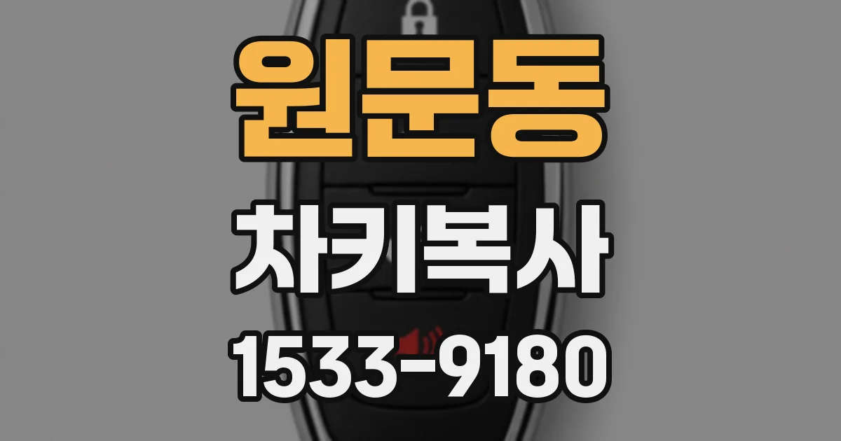 원문동 차키복사
