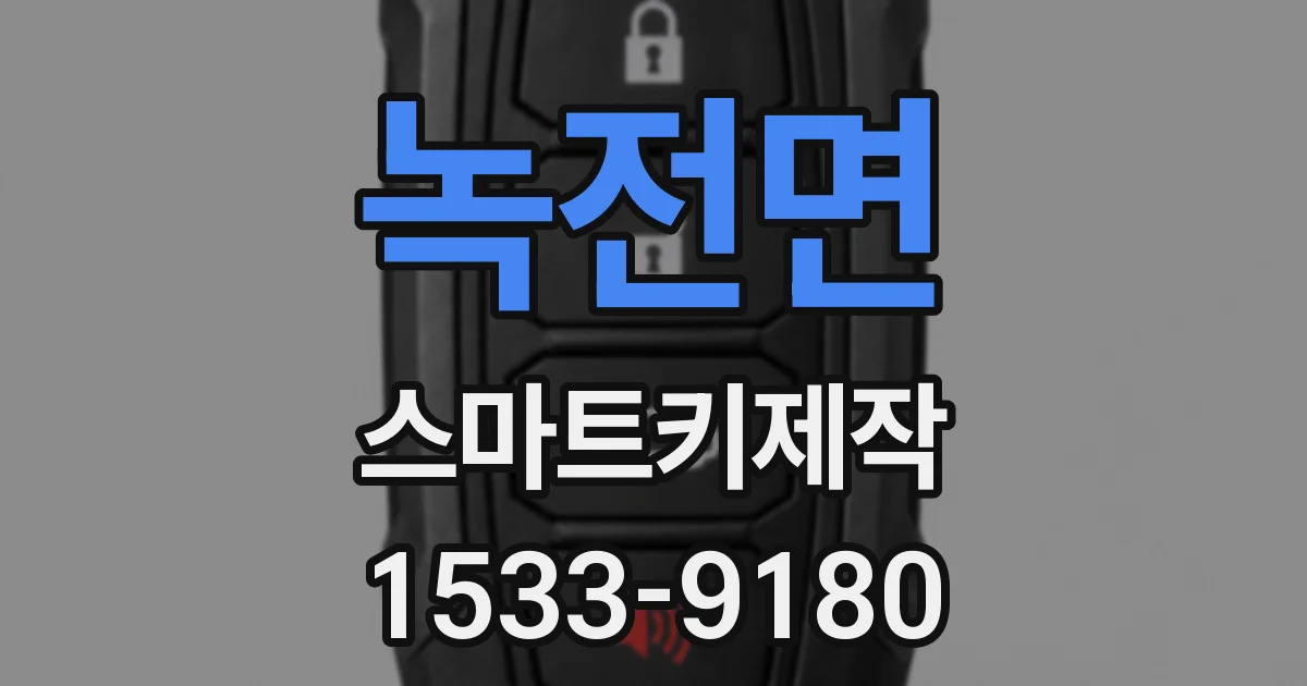 녹전면 스마트키제작
