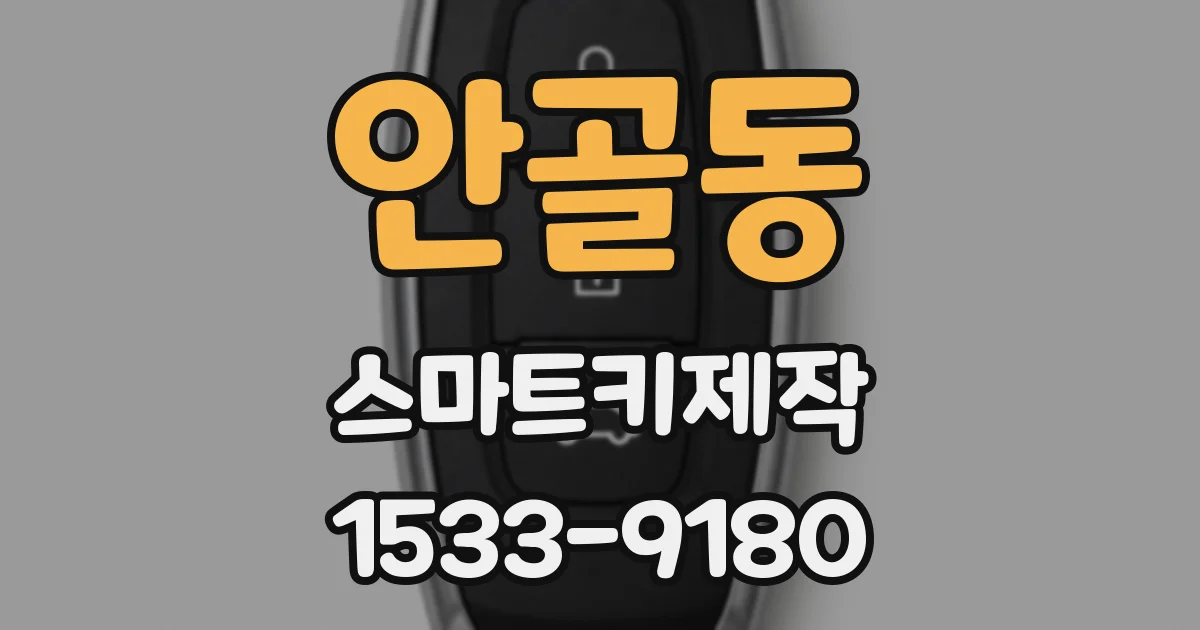 안골동 스마트키제작