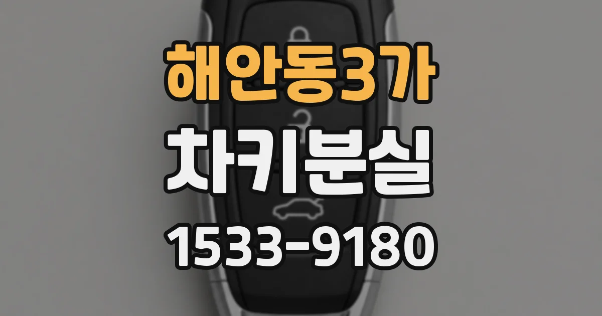 해안동3가 차키분실