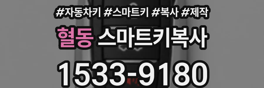 혈동 스마트키복사